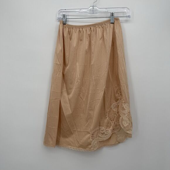 Vanity Fair Vintage Slip Skirt Half Slip Lace Coquette Size Large Nylon - Picture 1 of 8